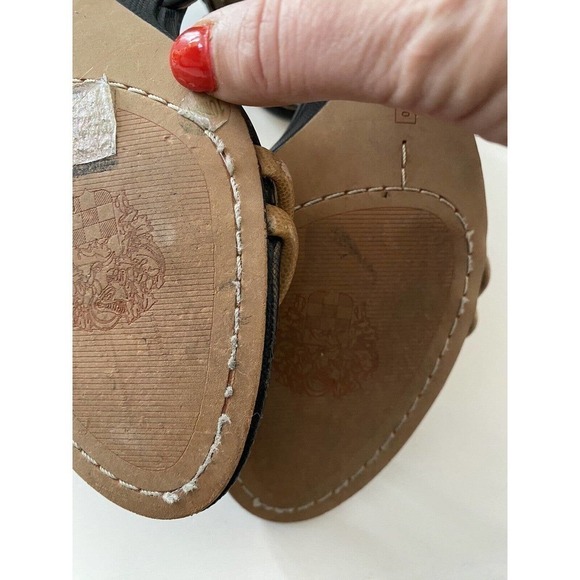 Vince Camuto Black And Tan Wedge Heels Size 10 - Picture 4 of 6